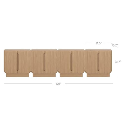 Joey Mid Century Modern Storage Cabinet (4 Count)