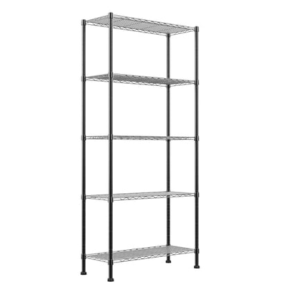 5 Wire Shelving Metal Storage Rack Adjustable Shelves