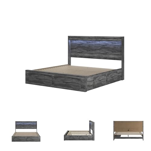 Baystorm King Platform Bed with 4 Drawers