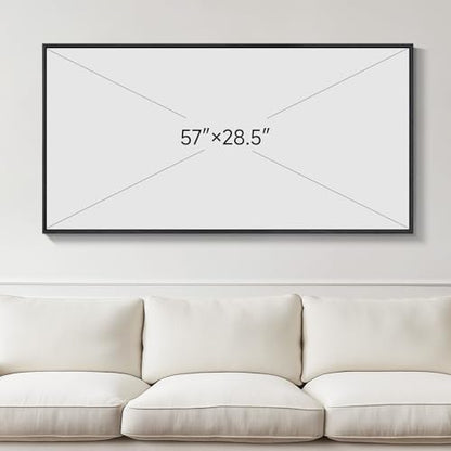 Extra Large Framed Black and White Abstract Wall Art for Living Room