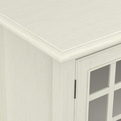 Connaught 46" Wide Solid Wood Low Cabinet in Antique White