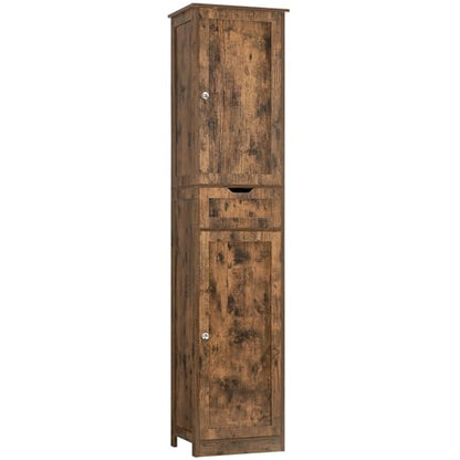 66.9" Tall Bathroom Storage Cabinet with 2 Doors & 1 Drawer