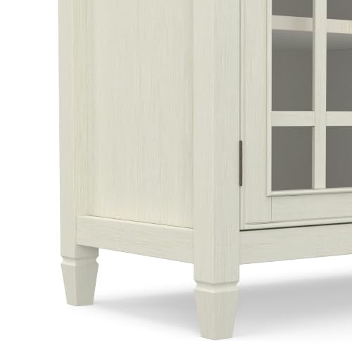 Connaught 46" Wide Solid Wood Low Cabinet in Antique White