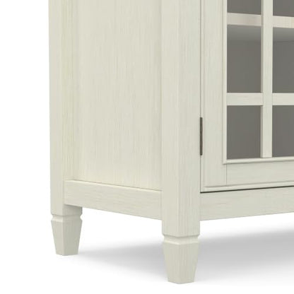 Connaught 46" Wide Solid Wood Low Cabinet in Antique White