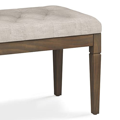 Dahlia 18" x 46" Solid Wood Outdoor Indoor Bench in Grey
