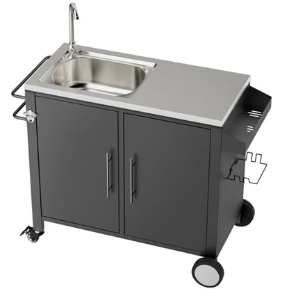 Outdoor Grill Table with Sink