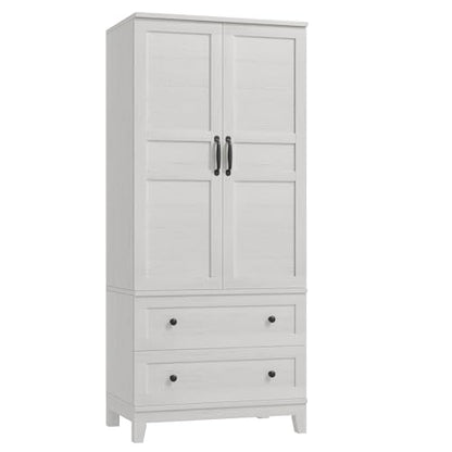 Armoire Wardrobe Closet with 2 Drawers