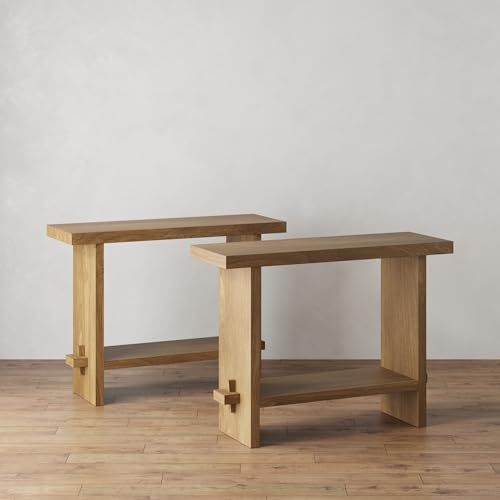 Virgo Wood Accent Storage Console Sofa Table (2 Count)