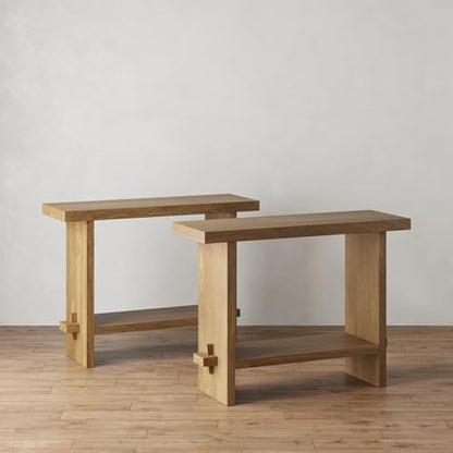Virgo Wood Accent Storage Console Sofa Table (2 Count)