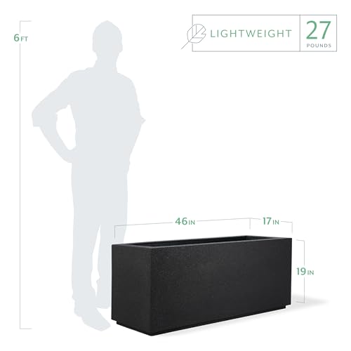 PolyStone 46" Large Rectangular Outdoor Planter Box