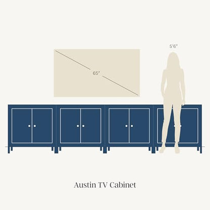 Austin Mid Century Modern Kitchen Cabinet (4 Count)