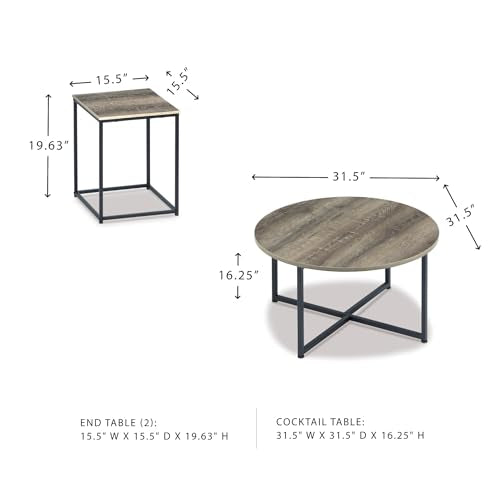 3 Piece Living Room Coffee and End Table Set (3 Count)
