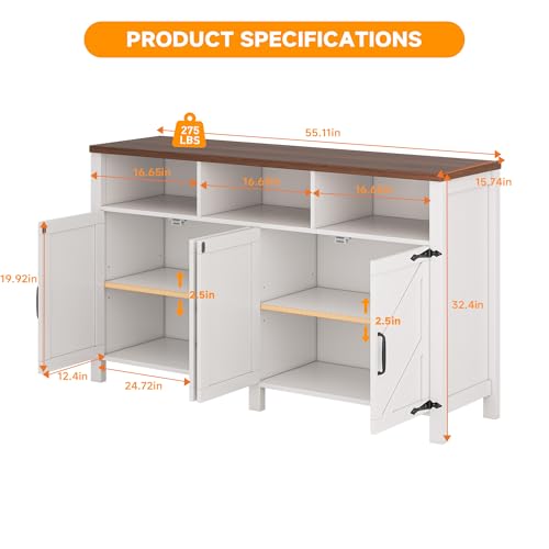 Buffet Sideboard with Storage Farmhouse