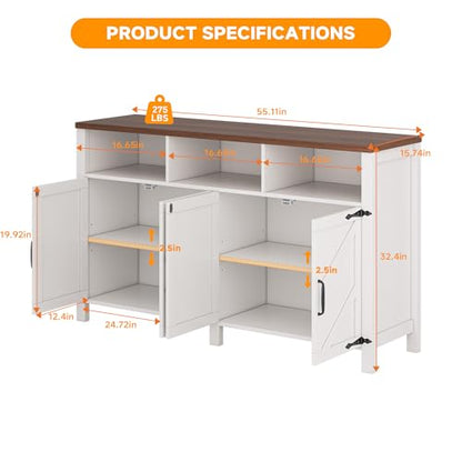 Buffet Sideboard with Storage Farmhouse