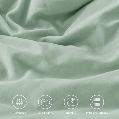 Sage Ruffle Comforter Set Queen Size