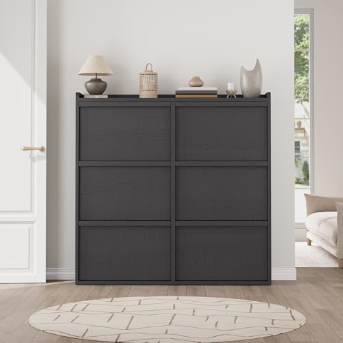 Shoe Cabinet with 6 Flip Drawers