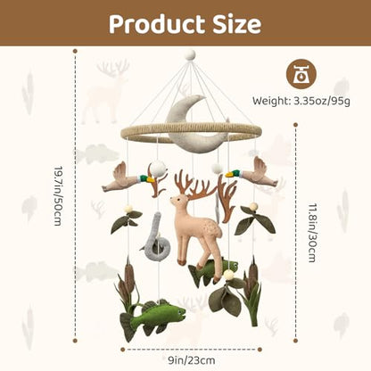 Hunting Baby Crib Mobile Deer Baby Mobile for Boys and Girls
