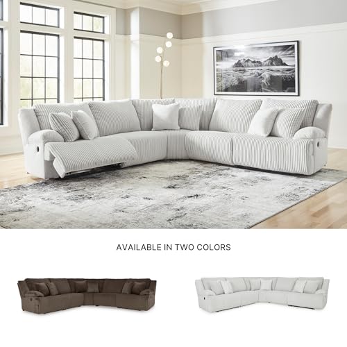 5-Piece L-Shaped Reclining Sectional Sofa, Alloy (5 Count)