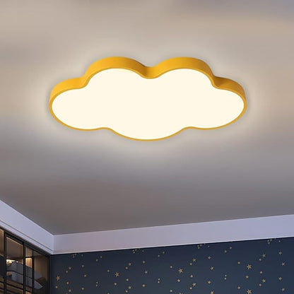 LED Ceiling Light Fixture,23 Inch Modern Cloud Shape Recessed Ceiling Lights, Dimmable Light,Yellow 36W Close to Ceiling Lighting Flush Mount Living Room Bedroom,3000K-6000K