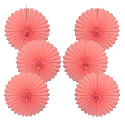 Pink Party Decorations Pink Hanging Paper Round Fans Bulk 16inch DIY