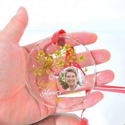 Our Loving Memory Glass Ornament for Loss of Loved Ones