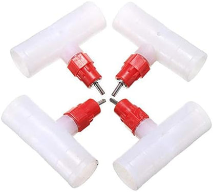 Chicken Nipples Tee Fittings - Fully Automatic Poultry Waterers Kit Chicken Water Drinker 10 Pack