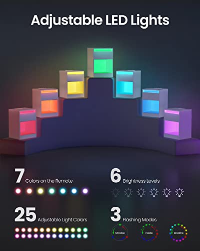 LED Nightstand with Charging Station