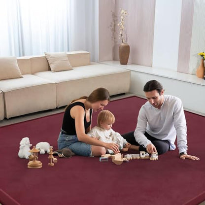 Baby Play Mat for Floor Nursery Muscle Mat Area Rug Playroom Rug 50"x50" Elastic Foam 1.3" Thick Crawling Mat for Babies
