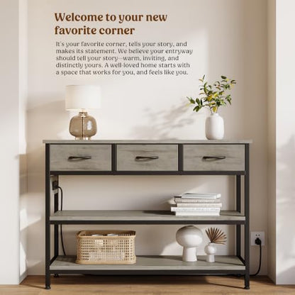 Entryway Table with Outlets