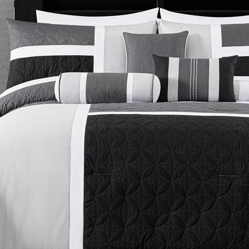 Upland 7 Piece Quilted Patchwork Comforter Set