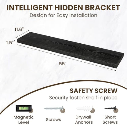 55 Inch Floating Shelves for Wall