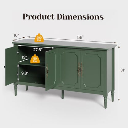 118" Buffet Cabinet with Storage (2 Count)