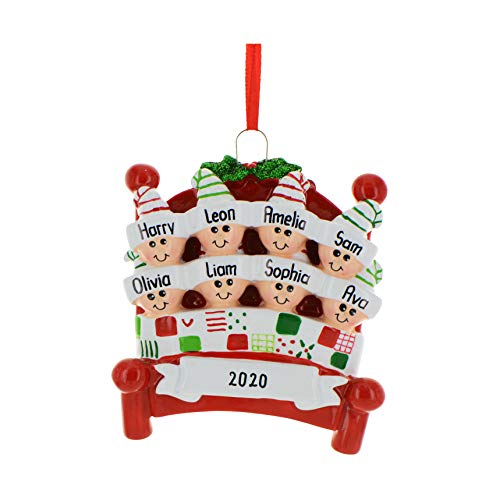 Bedtime Family of 8 Ornament 2026 Personalized Family Christmas Ornaments 2026