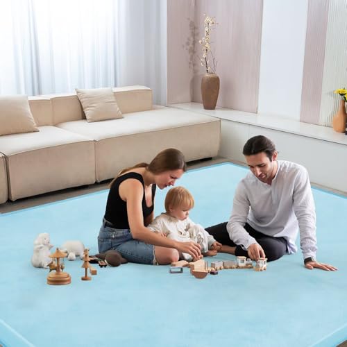 Baby Play Mat for Floor Nursery Muscle Mat Area Rug Playroom Rug 79x158" Elastic Foam 1.3" Thick Crawling Mat for Babies