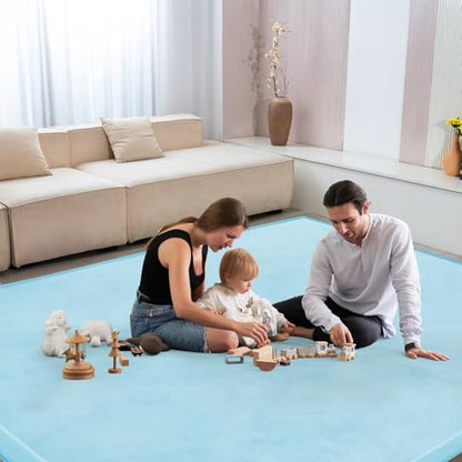 Baby Play Mat for Floor Nursery Muscle Mat Area Rug Playroom Rug 79x158" Elastic Foam 1.3" Thick Crawling Mat for Babies