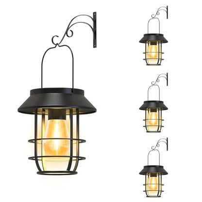 4 Pack Solar Lanterns Outdoor Waterproof (4 Count)