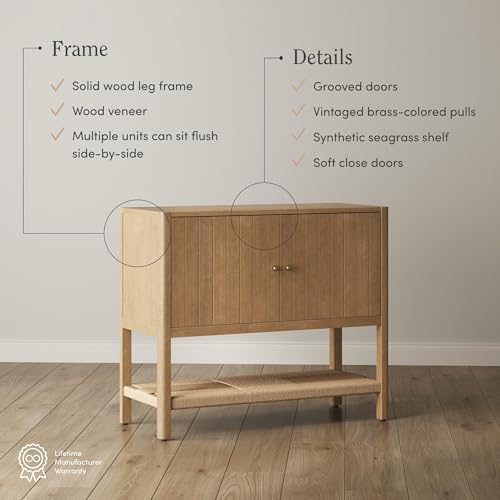 Meads Mid Century Modern Cabinet or TV Stand with Doors (2 Count)