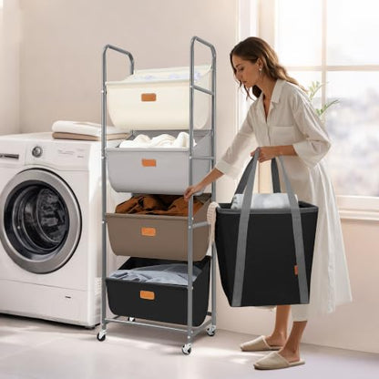 Vertical Rolling Laundry Hamper