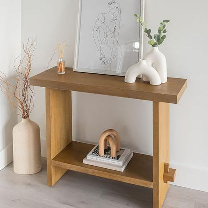 Virgo Wood Accent Storage Console Sofa Table (2 Count)