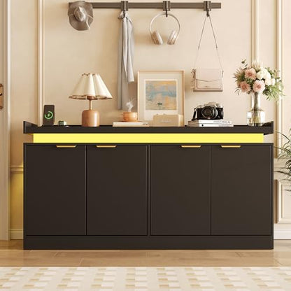 LED Sideboard Buffet Cabinet with Storage