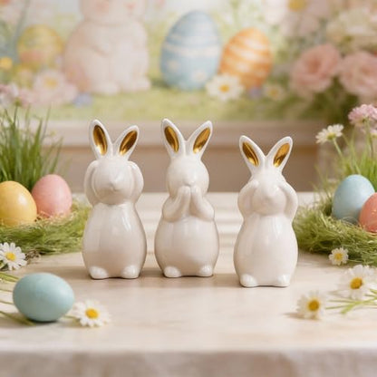 Easter Rabbit Figurine Cute Rabbit Three Donts