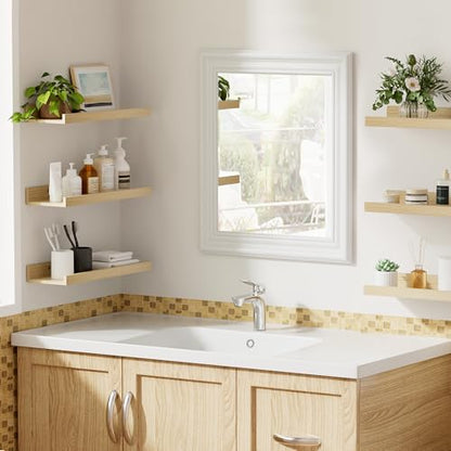 Floating Shelves for Wall Decor Storage (6 Count)