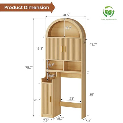 Arched Over The Toilet Storage Cabinet
