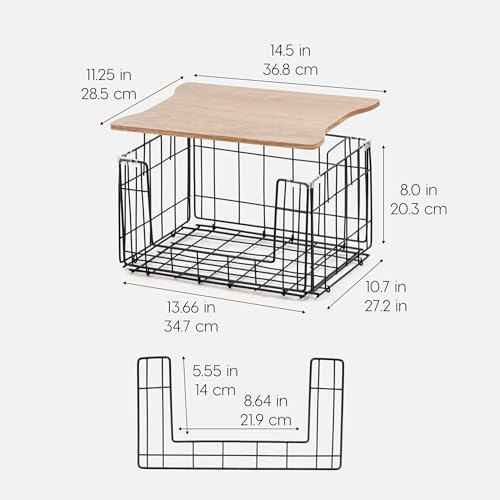 Wire Basket for Pantry Storage (2 Count)