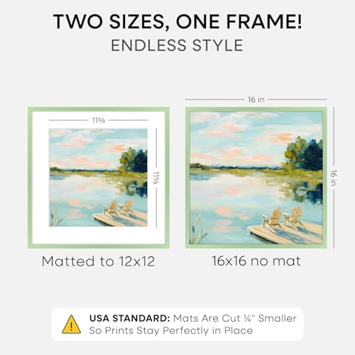 16x16 Green Picture Frame