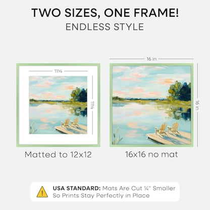 16x16 Green Picture Frame