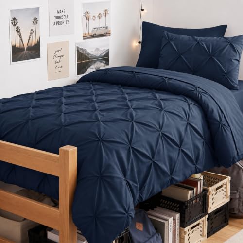 Twin XL Comforter Set Navy Blue