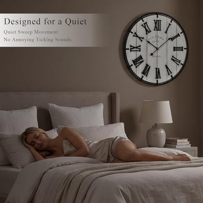Large 20 Inch Farmhouse Wall Clock