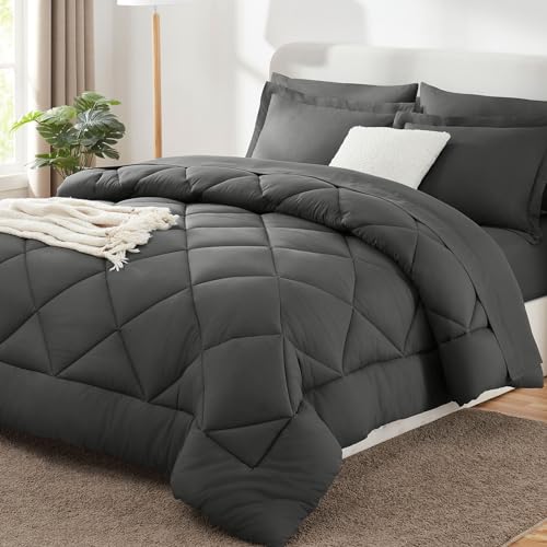 Oversized King Comforter Set Dark Grey