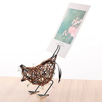 2pc Rattan Bird Statue Set (3.36 Ounce)